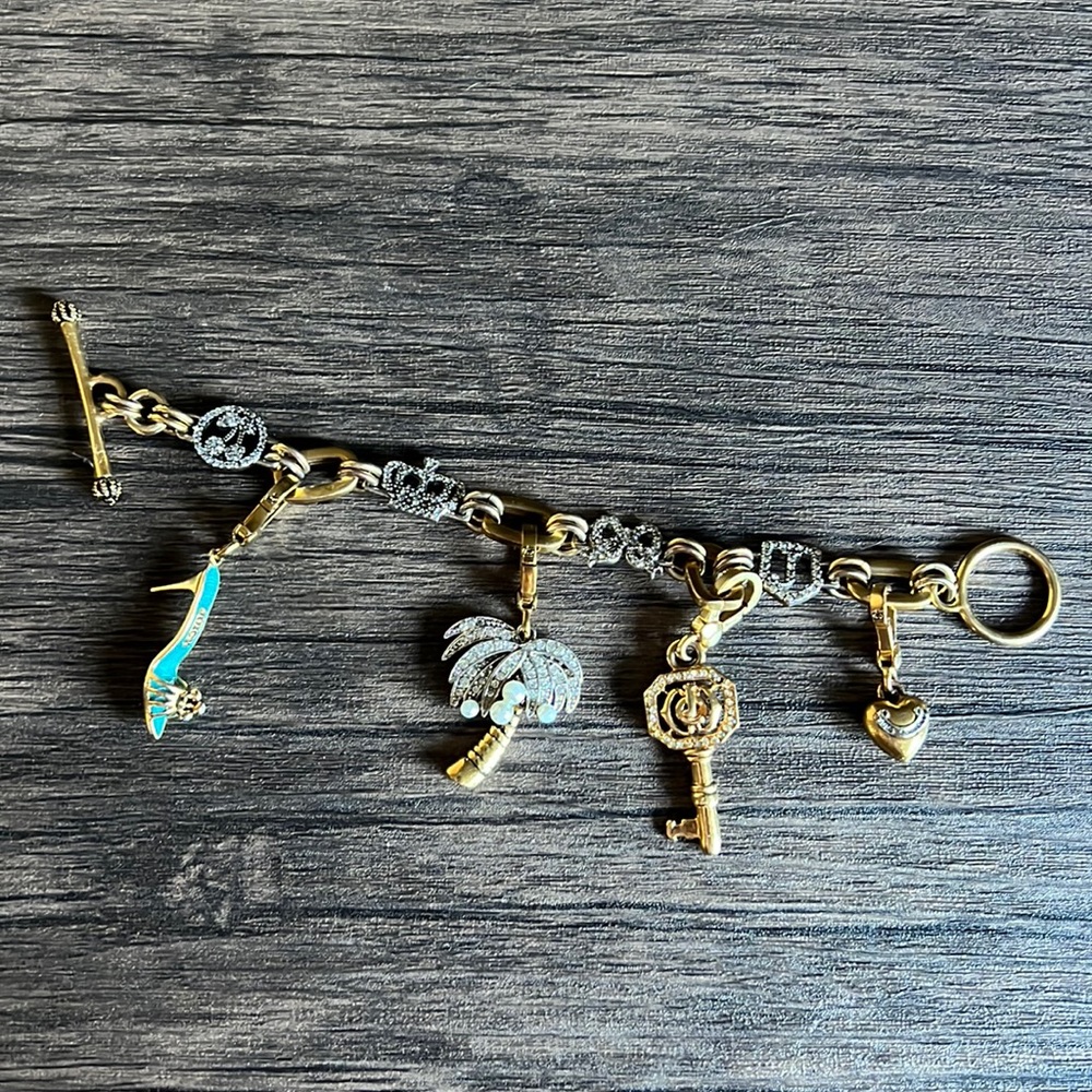 Juicy couture charm bracelet, with for removable terms